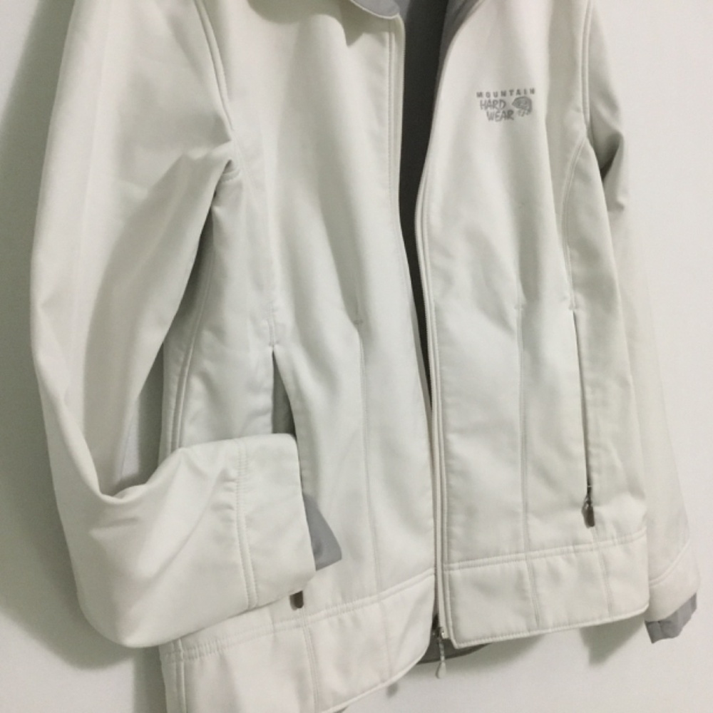 Mountain Hardware Fleeced Lined White Softshell J… - image 3
